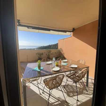 Vue Sanguinaires Avec Terrasse Ajaccio (Corsica)